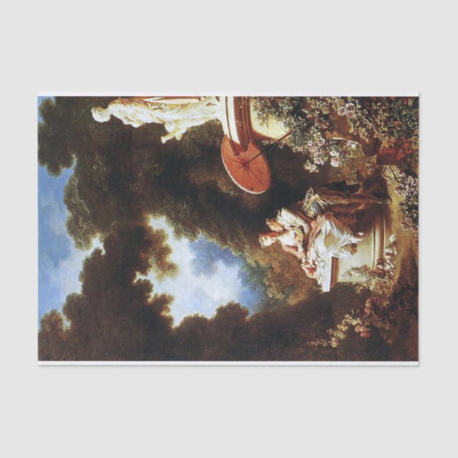 The Confession of Love by Jean Honore Fragonard Tissue Paper (Front)