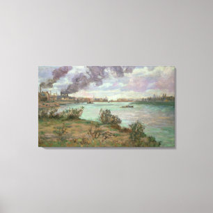 The Confluence of the Seine and the Marne at Ivry Canvas Print