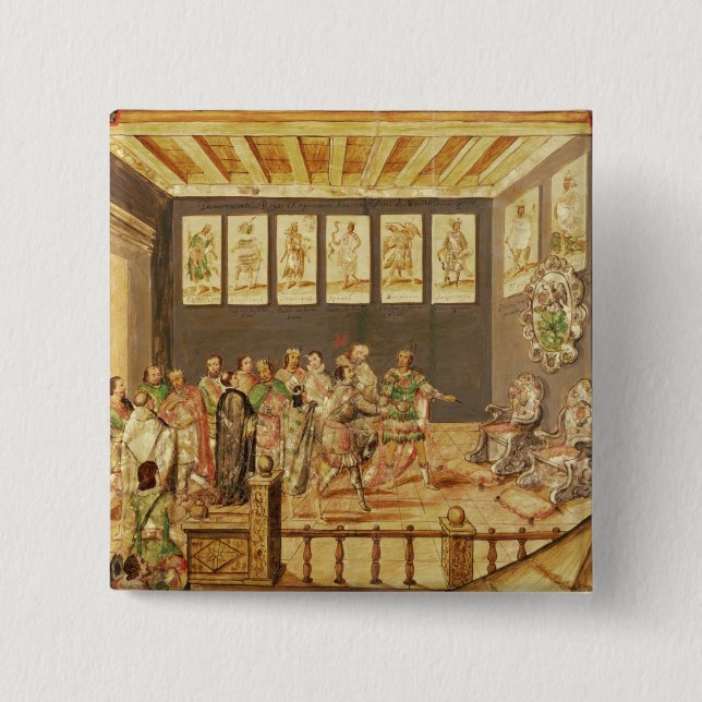 The Conquest of Mexico 15 Cm Square Badge (Front)