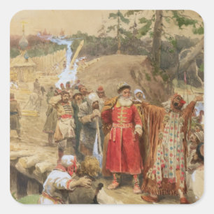 The Conquest of the New Regions in Russia, 1904 Square Sticker