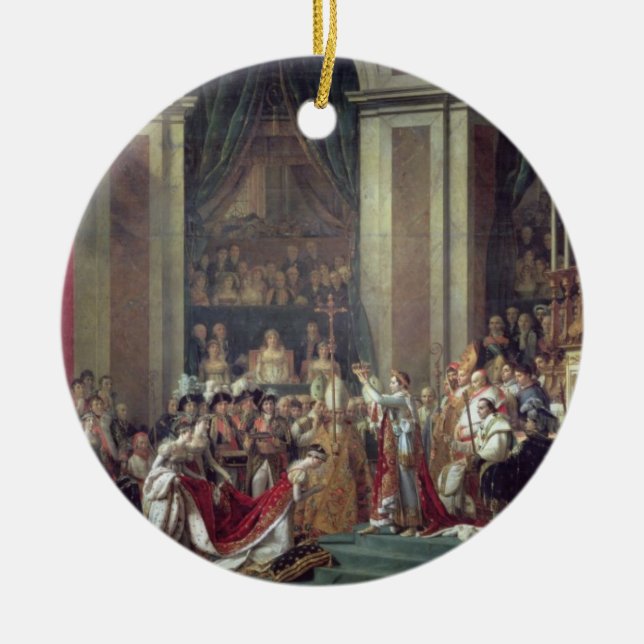 The Consecration of the Emperor Napoleon Ceramic Tree Decoration (Front)