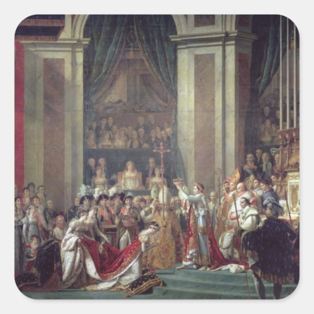 The Consecration of the Emperor Napoleon Square Sticker (Front)