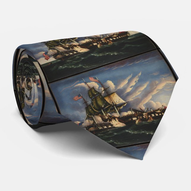 The Constitution and the Guerriere Necktie (Rolled)