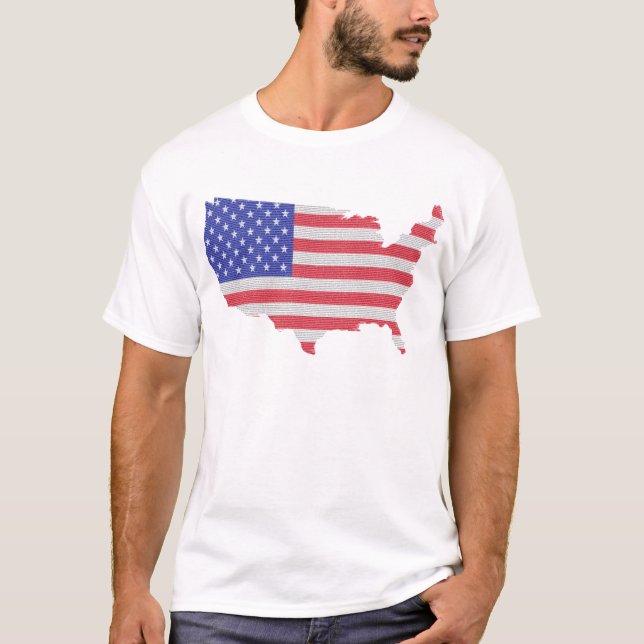 The Constitution of the U.S. Shaped as America T-Shirt (Front)