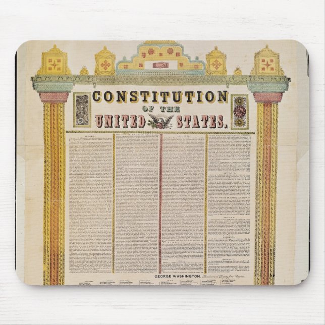 The Constitution of the United States of America Mouse Mat (Front)