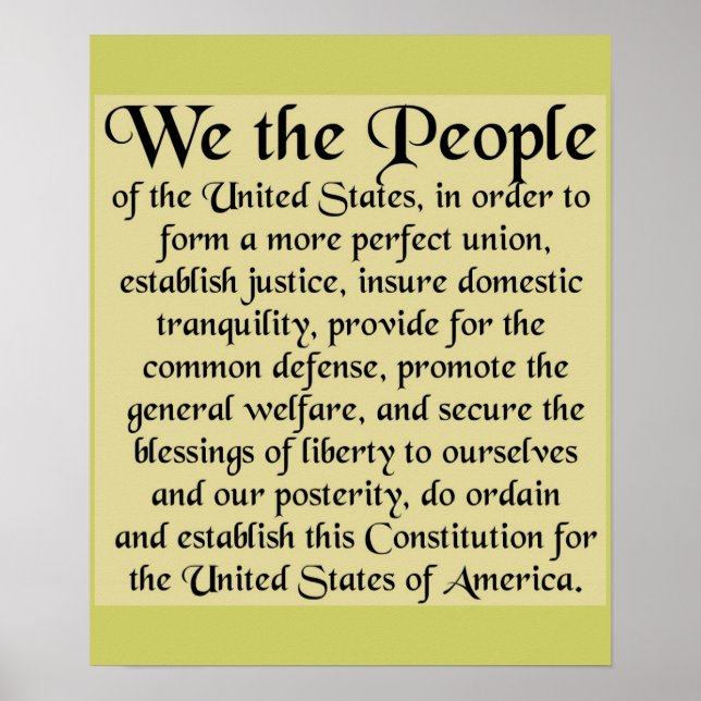 The Constitution of the United States of America Poster (Front)