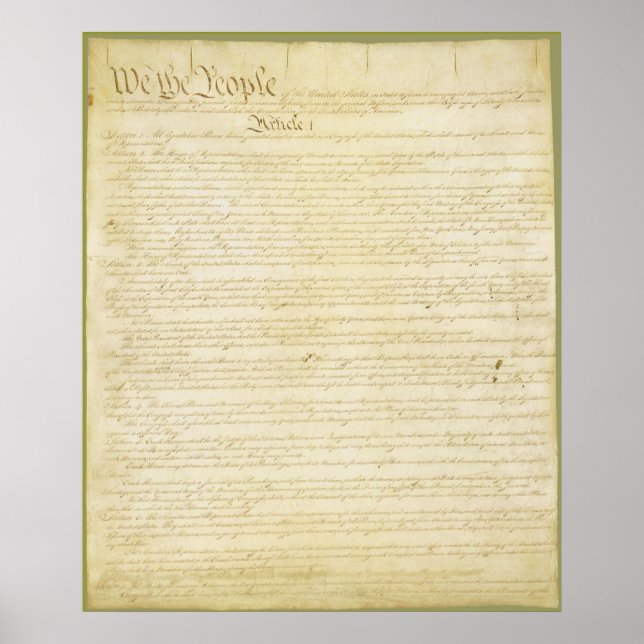 The Constitution of the United States of America Poster (Front)