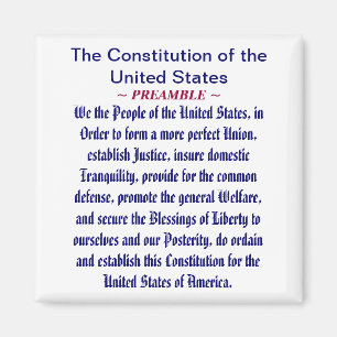 The Constitution of the United States (Preamble) Magnet