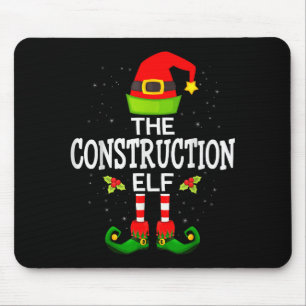The Construction Elf Christmas Family Matching Paj Mouse Mat