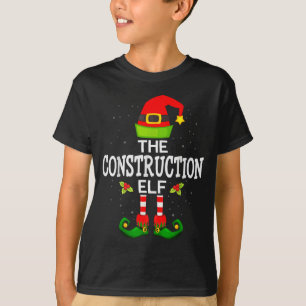 The Construction Elf Christmas Family Matching Paj T-Shirt