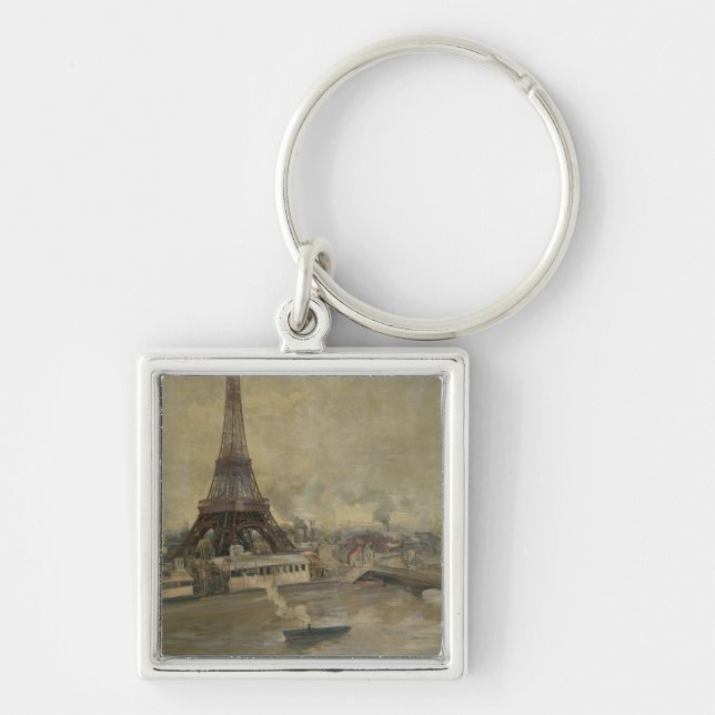 The Construction of the Eiffel Tower Key Ring (Front)