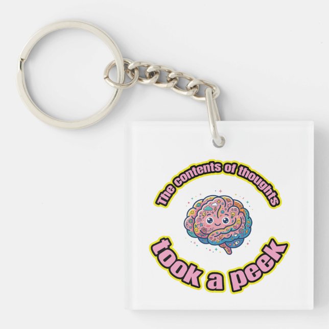 The contents of thoughts took a peek key ring (Front)