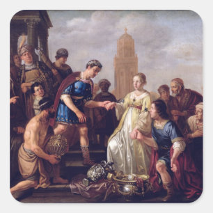 The Continence of Scipio 1643 Square Sticker