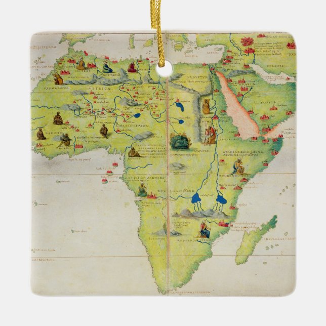 The Continent of Africa Ceramic Ornament (Front)