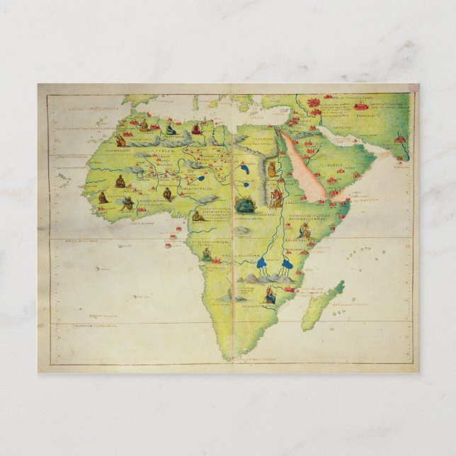 The Continent of Africa Postcard (Front)