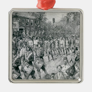 The Continental Army Marching Down the Old Metal Tree Decoration