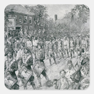 The Continental Army Marching Down the Old Square Sticker
