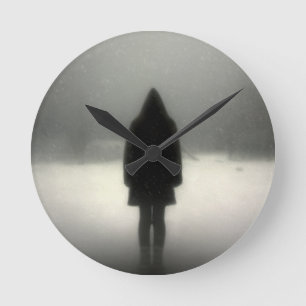 The Contour of Silence Round Clock