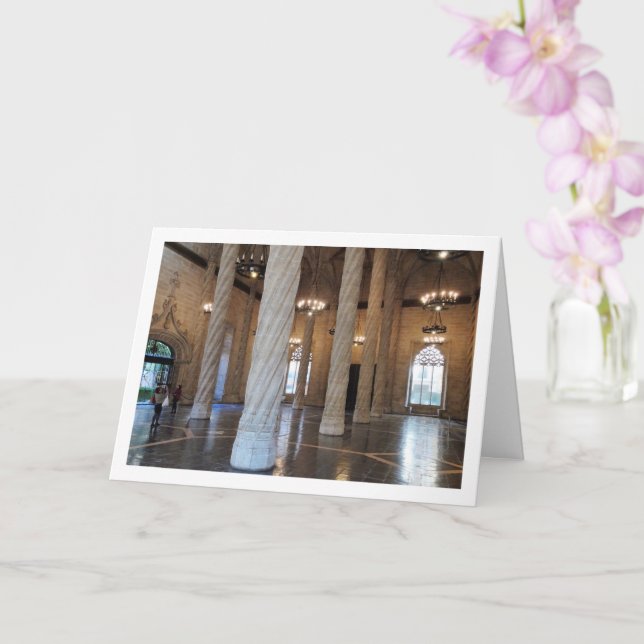 The Contract Hall, Llotja de la Seda, Valencia Card (Orchid)