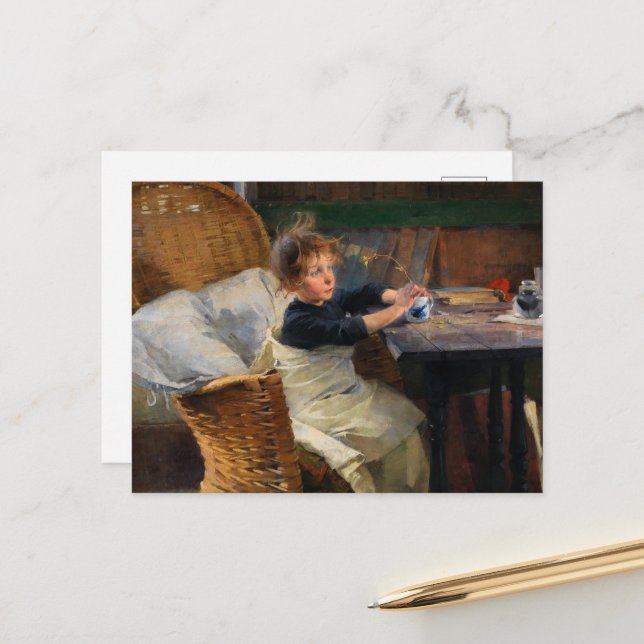 The Convalescent by Helene Schjerfbeck Postcard (Front/Back In Situ)