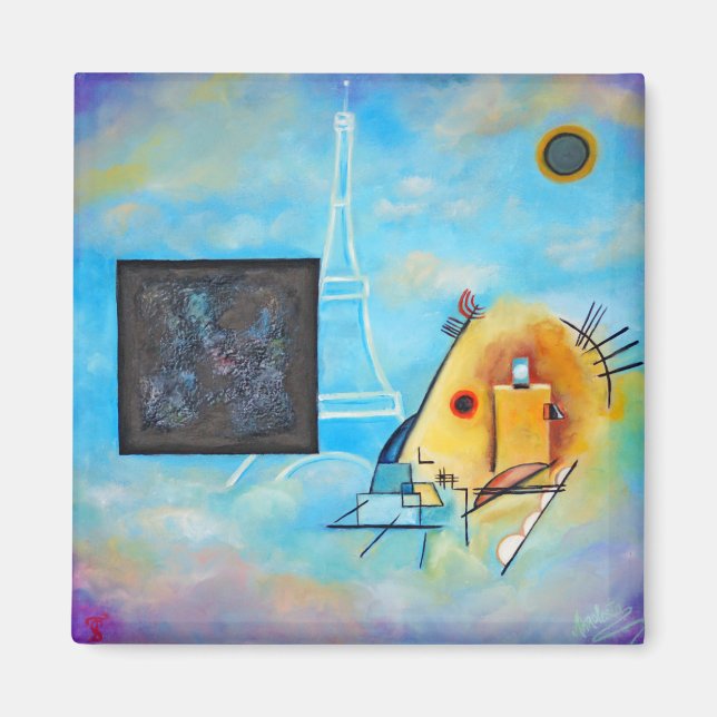 The conversation between Malevich and Kandinsky Magnet (Front)