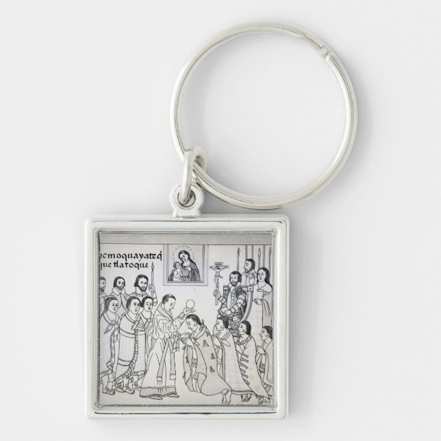 The Conversion of the Aztecs to Roman Key Ring (Front)