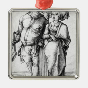 The Cook and his Wife Metal Tree Decoration