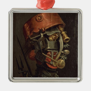 The Cook (oil on panel) Metal Tree Decoration
