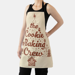 The Cookie Baking Crew Christmas Tree Design Apron