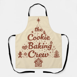 The Cookie Baking Crew Christmas Tree Design Apron