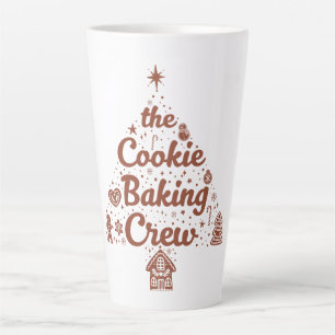 The Cookie Baking Crew Christmas Tree Design Latte Mug