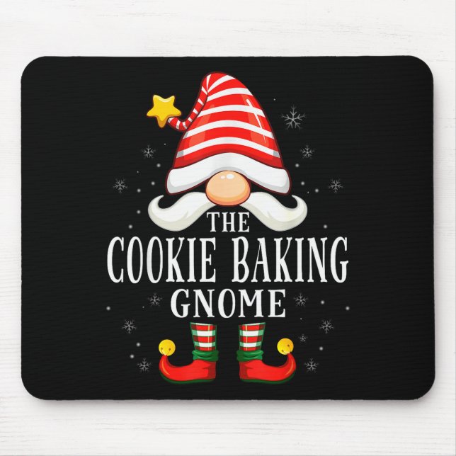 The Cookie Baking Gnome Christmas Group Family Paj Mouse Mat (Front)