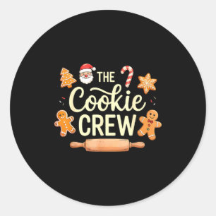 The Cookie Crew Christmas Baking Cookie Lover  Classic Round Sticker