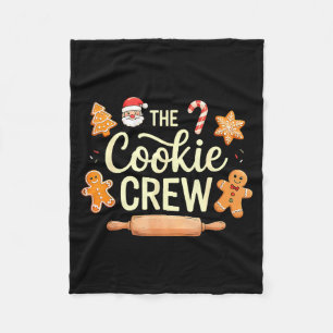 The Cookie Crew Christmas Baking Cookie Lover Fleece Blanket