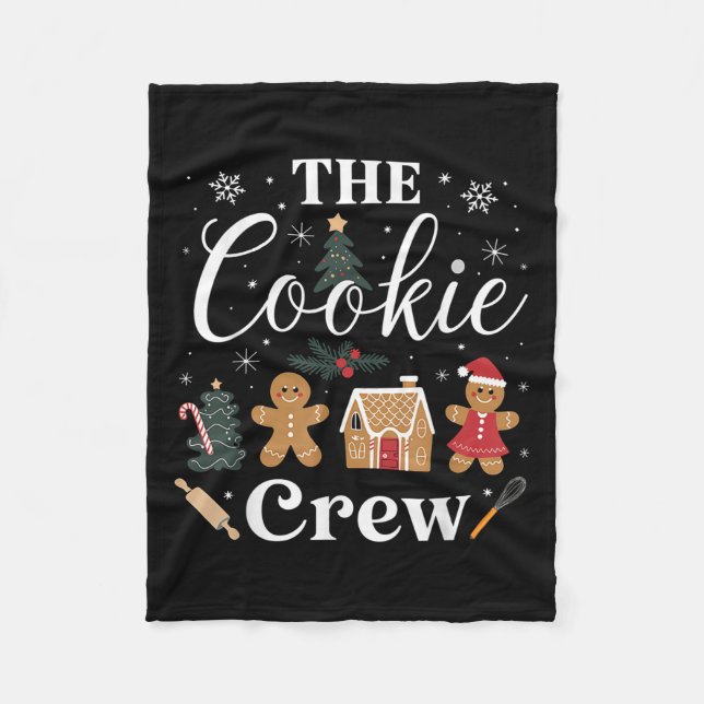 The Cookie Crew Christmas Baking Cookie Lover Kids Fleece Blanket (Front)