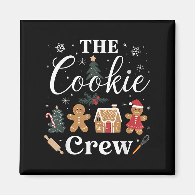 The Cookie Crew Christmas Baking Cookie Lover Kids Magnet (Front)