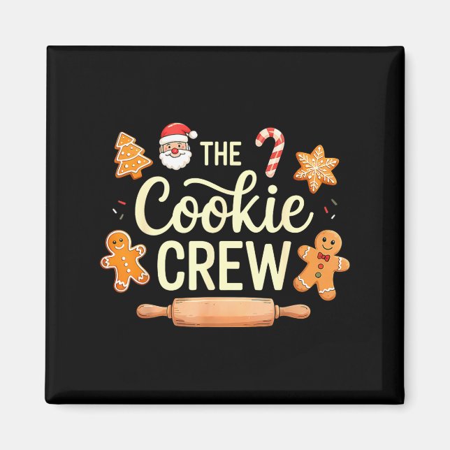 The Cookie Crew Christmas Baking Cookie Lover  Magnet (Front)