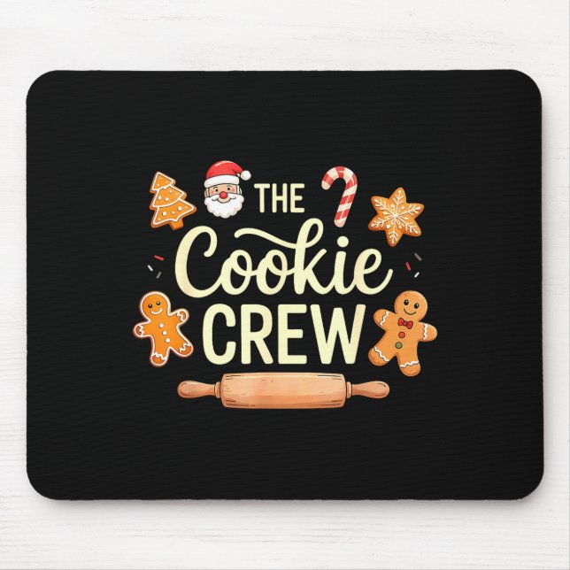 The Cookie Crew Christmas Baking Cookie Lover  Mouse Mat (Front)