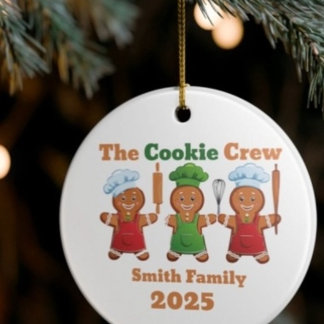 The cookie crew gingerbread  ceramic tree decoration