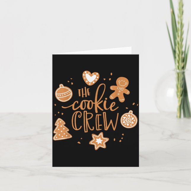 The Cookie Crew Gingerbread Christmas Xmas Pajamas Card (Front)