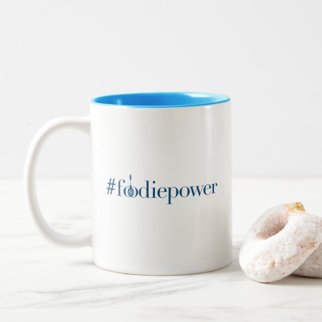The Cook's Cook Two-toned #foodiepower Mug (With Donut)