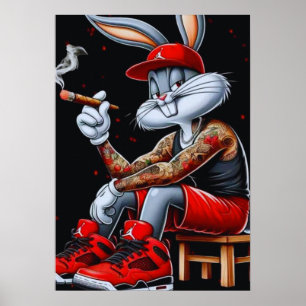 The Cool Bunny Vibes Poster