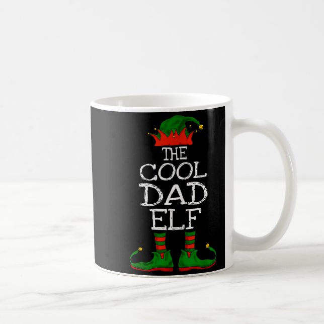 The Cool Dad Elf Family Matching Funny Christmas G Coffee Mug (Right)