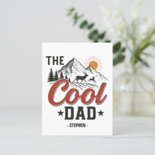 The Cool Dad – Rustic Mountain and Deer Design Postcard
