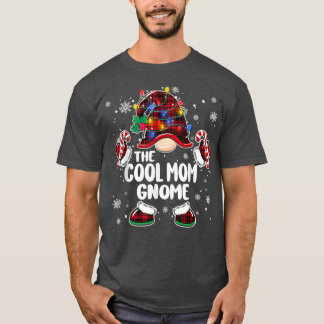 The Cool Mum Gnome Buffalo Plaid Christmas Tree Li T-Shirt