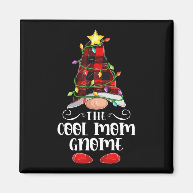 The Cool Mum Gnome  Matching Family Group Christma Magnet (Front)