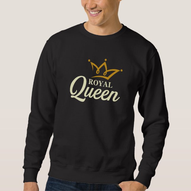 The Cool Queen Crown Style Cool Illustration Graph Sweatshirt (Front)