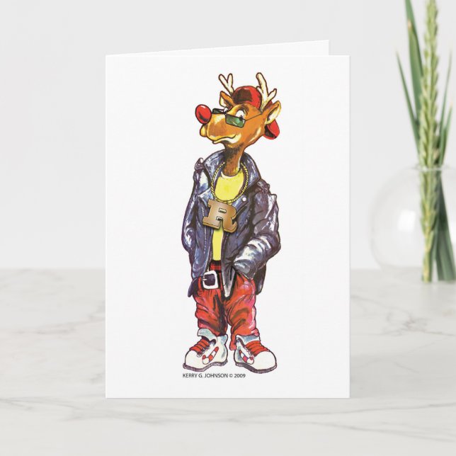 the cool reindeer holiday card (Front)