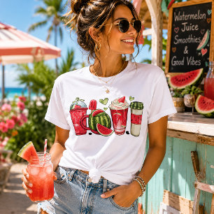 The Cool Sweet Taste of Watermelons in Summer Tri-Blend Shirt