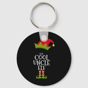 The Cool Uncle Elf Matching Family Group Gift Chri Key Ring